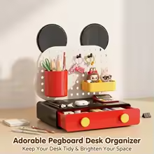 Pegboard Desk Organizer with Drawer