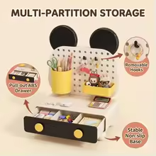 Pegboard Desk Organizer with Drawer